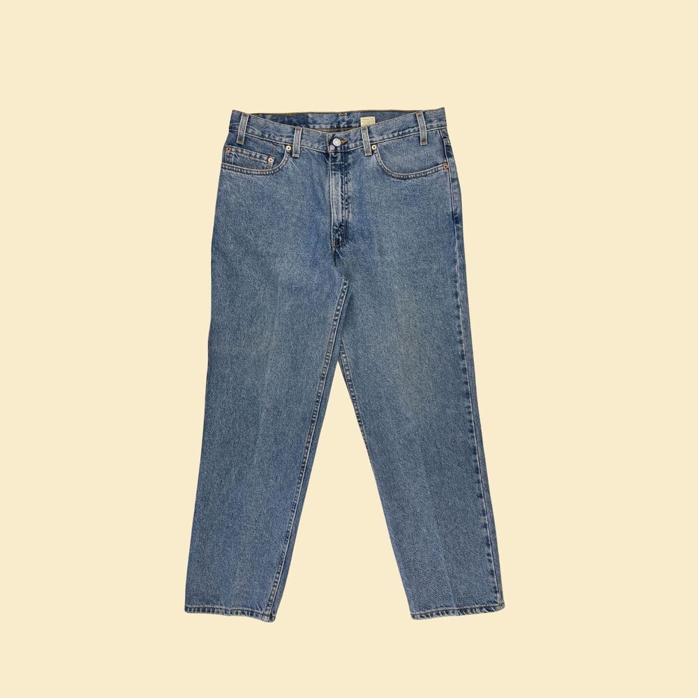 Vintage 90s Levis 550 denim pants, 36x29 Levis medium wash cotton jeans